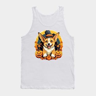 Halloween Pembroke Welsh Corgi Dog #4 Tank Top